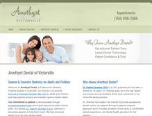 Tablet Screenshot of amethystdentalvictorville.com